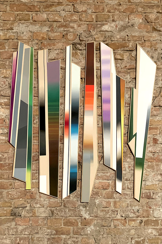 diagram (2019), acrylic on canvas, wood