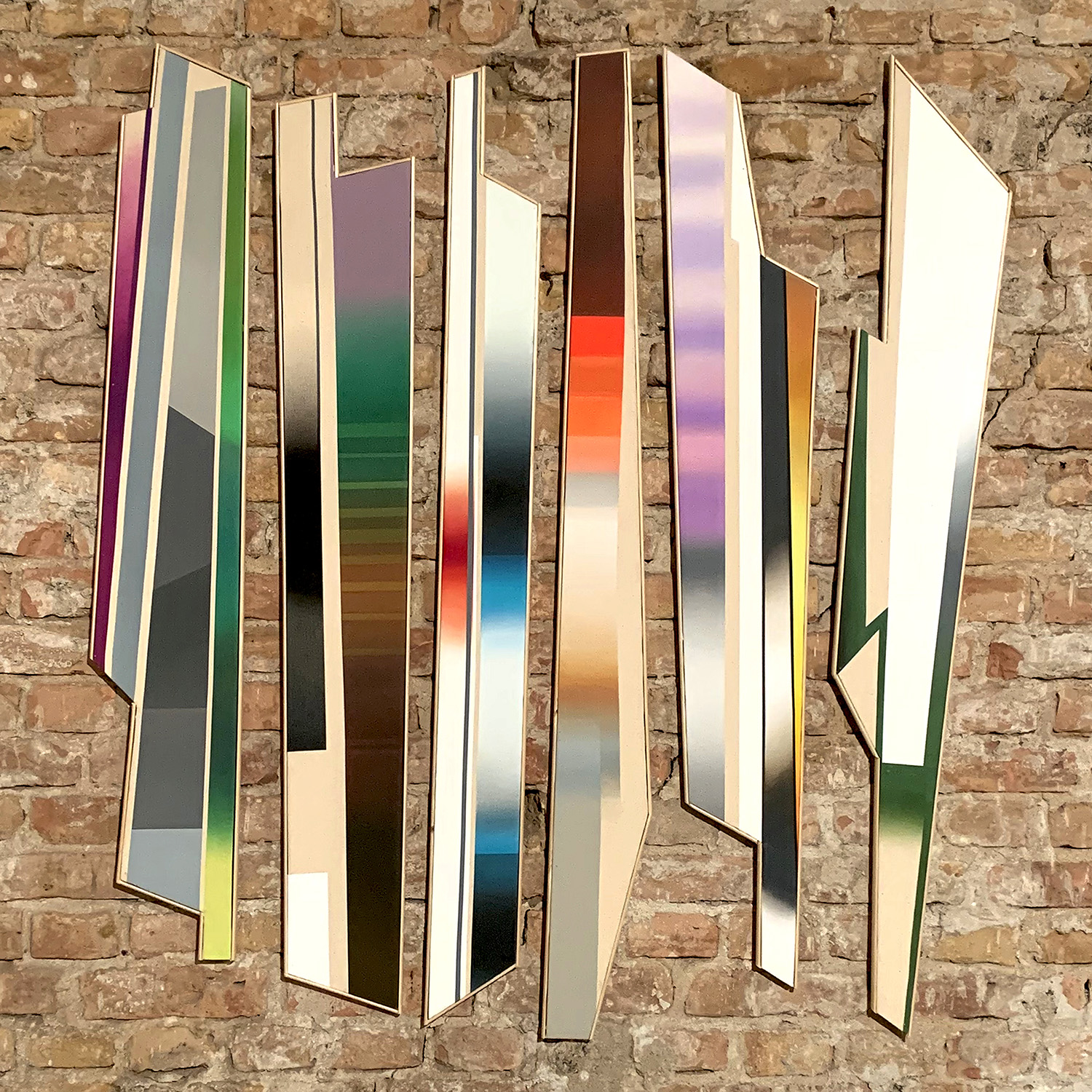 diagram (2019), acrylic on canvas, wood